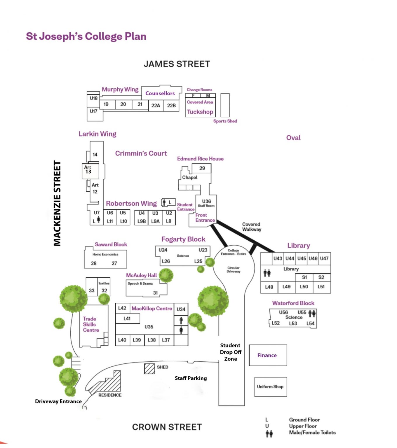 Campus Map St Joseph's College
